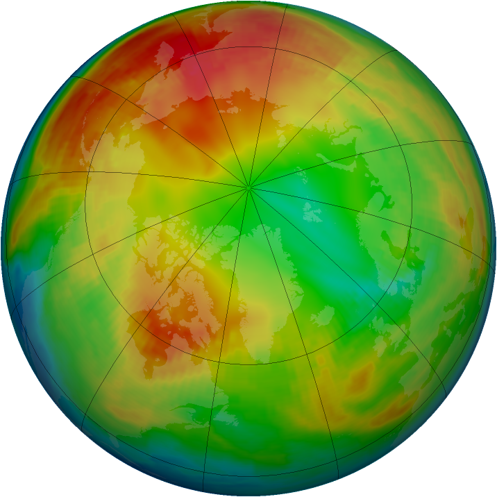 Arctic ozone map for 30 January 1998